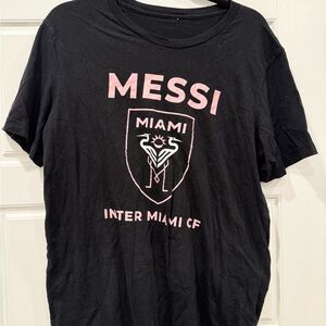 Inter Miami CF Black and Pink Short Sleeve Tee